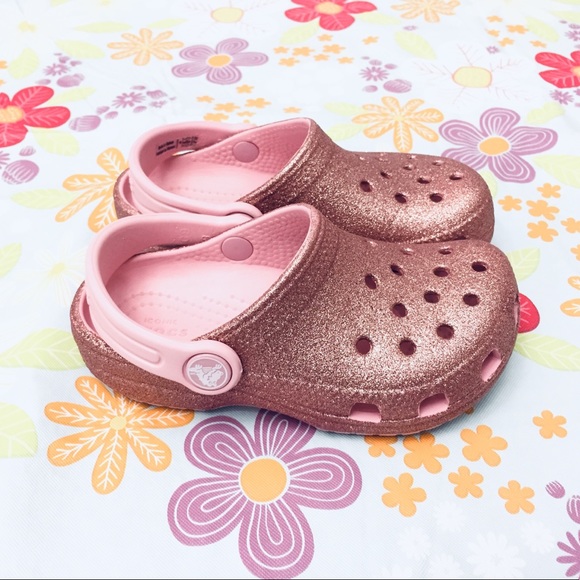 CROCS Other - EUC Girl’s Pink Glitter CROCS